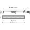 Водоотводящий желоб ALCAPLAST APZ8 SIMPLE AG100101650 с порогами для перфорированной решетки