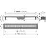 Водоотводящий желоб с порогами ALCAPLAST APZ10 SIMPLE AG100401550 для перфорированной решетки